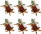 6 PCS Burnt Orange Boutonniere Set for Men – Terracotta Artificial Groomsmen Wedding Flowers with Pins for Groom, Best Man, Fall Rustic Weddings, Prom, Ceremony & Formal Events